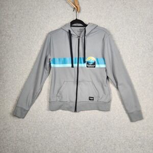 Boco Gear Hoodie Mens Medium Gray Blue Full Zip‎ Ambassador Patch Sweatshirt
